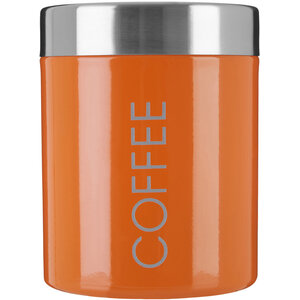 Orange Enamel Coffee Canister