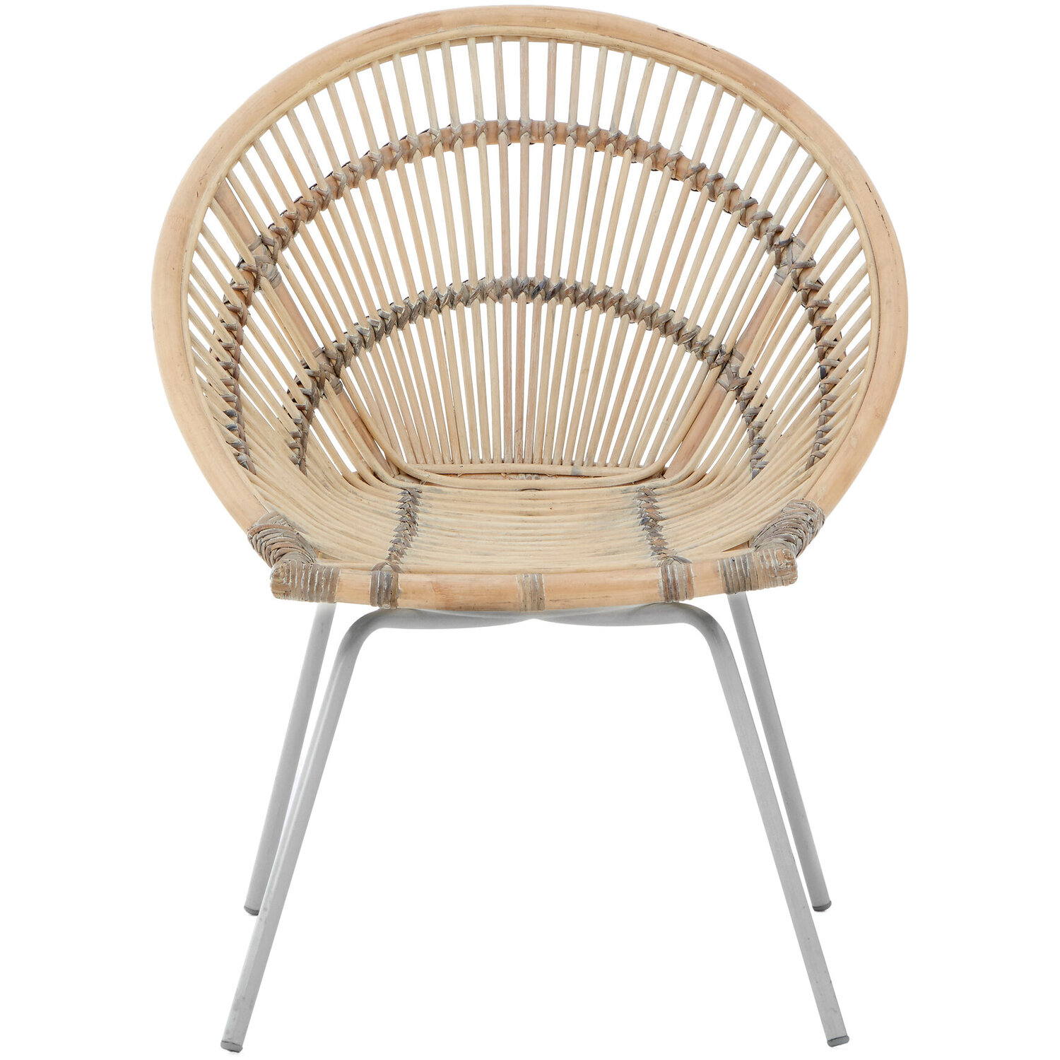 Lagom White Washed Natural Rattan Chair - Natural