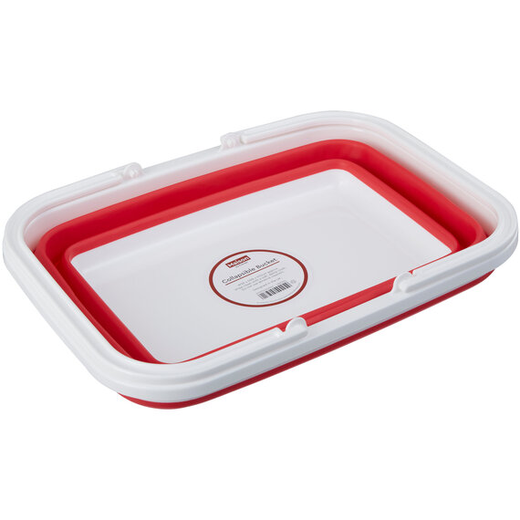 Averill Collapsible Red Laundry Basket With Handles