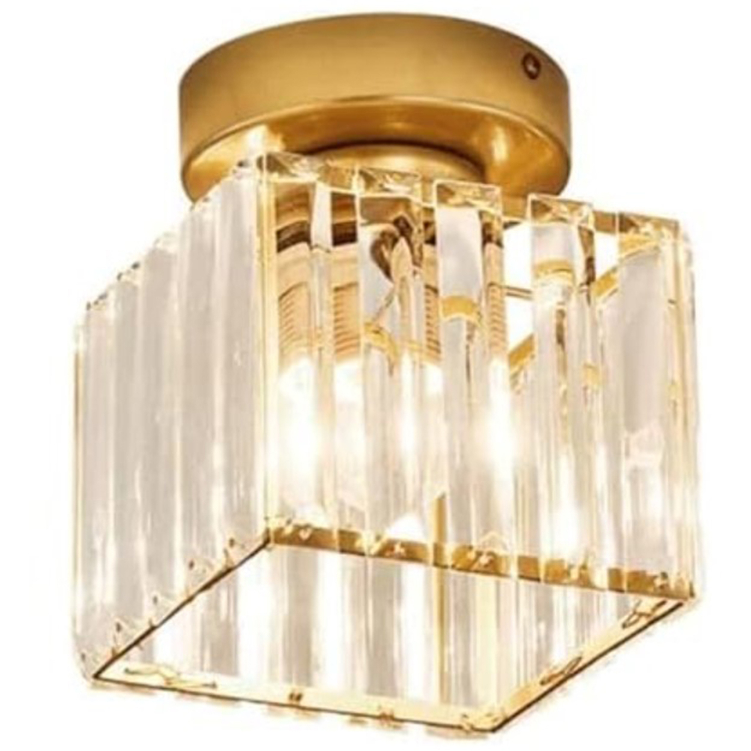 The Bath Plus Tb+ Ceiling Light Crystal Square Black - Gold