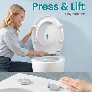O-shape toilet seat, soft close, quick release, 300kg load