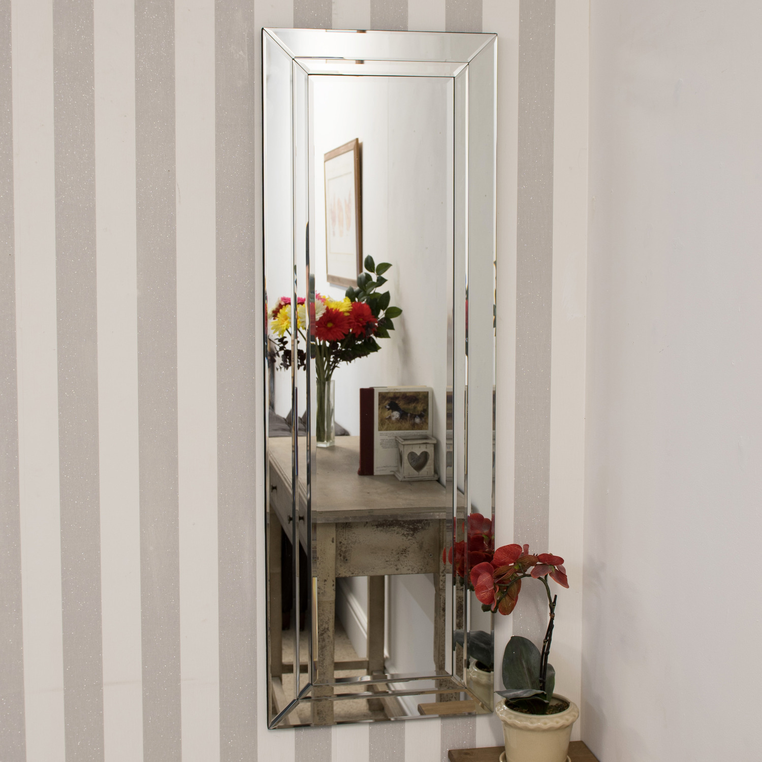 MirrorOutlet Pennington Mitred All Glass Venetian Mirror - All glass