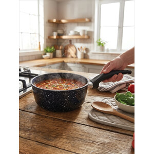 Stoneflam 18cm Saucepan With Glass Lid