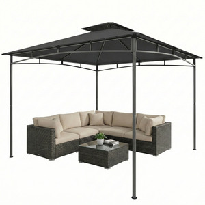Outsunny¿3 x 3 m Gazebo, Outdoor Gazebo Canopy with 2-Tier Roof