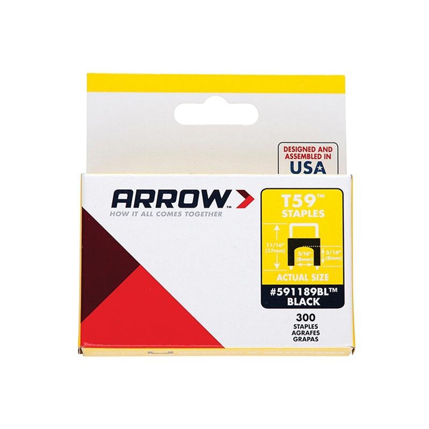 Arrow T59 Insulated Staples - Black