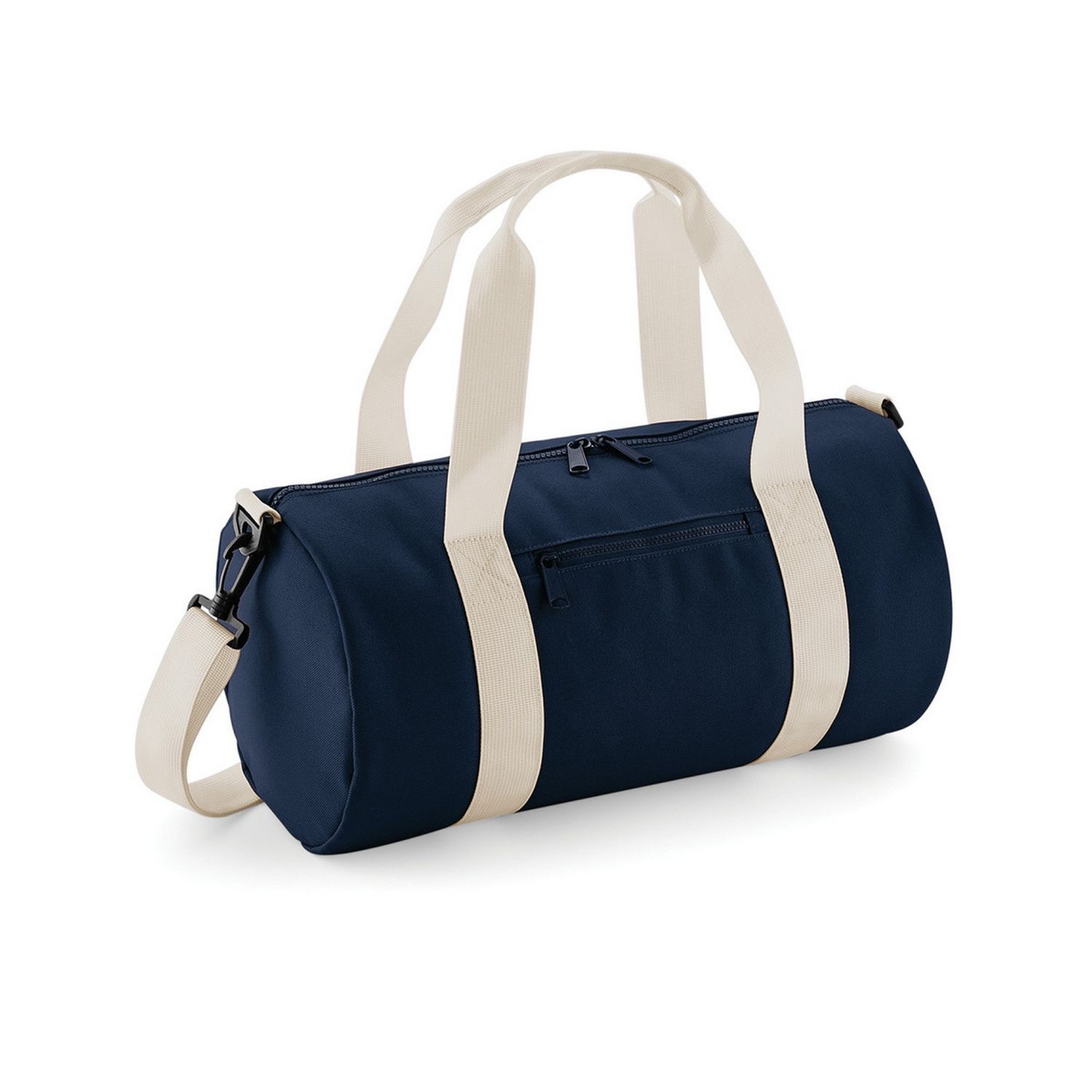 Bagbase Mini Barrel Shoulder Bag (Pack Of 2) - French Navy/Off White