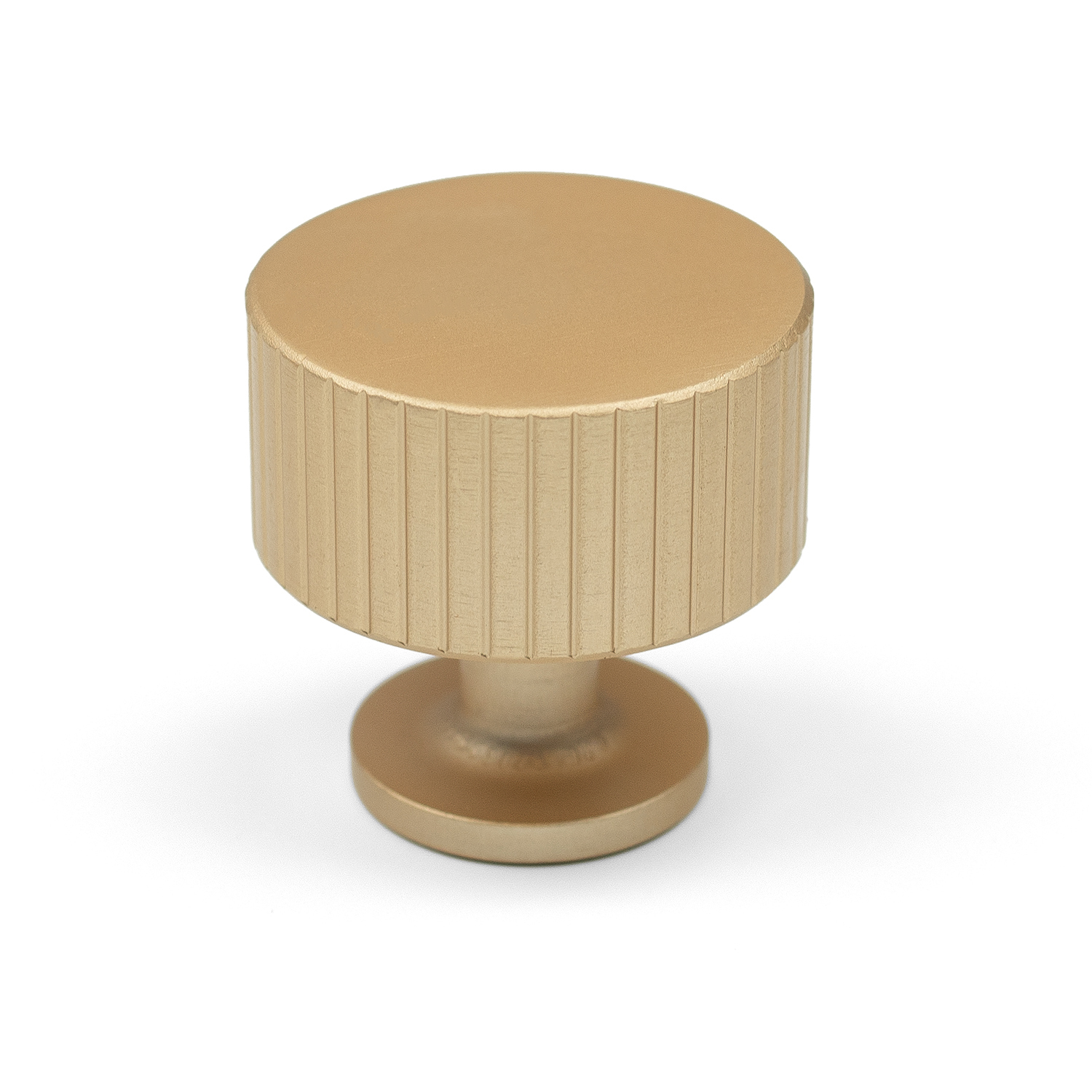 Handle & Home Brushed Brass Reeded Knob 28Mm - Image 3
