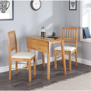 Drop Leaf Table Oak Effect Small Compact small folding