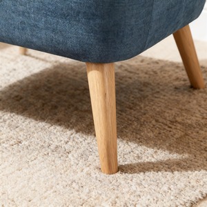 Dark Blue Arta Modern Plush Accent Occasional Armchair shot 16121864