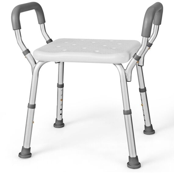 Padded Shower Bath Bench Detachable Arms