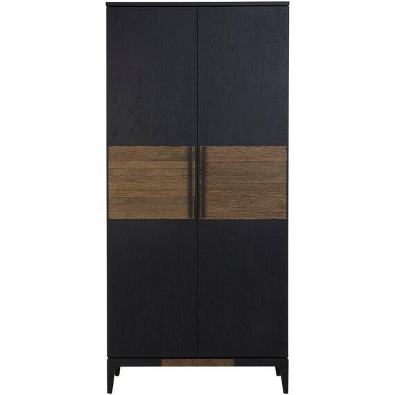 Salvar 2 Tone Oak Wood Tall Cabinet
