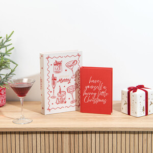 Set of 2 Festive Cocktails Book Boxes