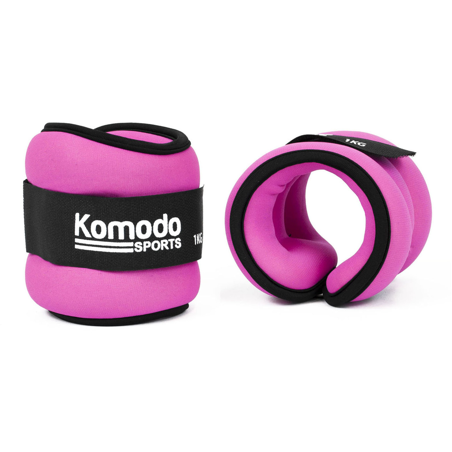 Komodo Pink Neoprene Ankle Weights - 3Kg - Pink