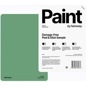 Hemway Chalk Based Furniture Paint A5 Sample, Misty Green, Peel & Stick
