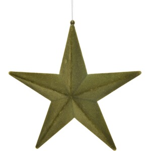 Flocked Star Hanging Decoration
