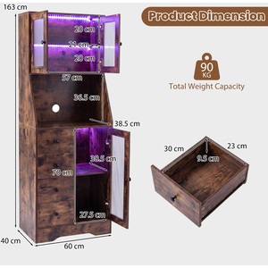 163 CM Tall Kitchen Pantry Cabinet