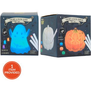 Colour and Glow Ghost or Pumpkin Kit