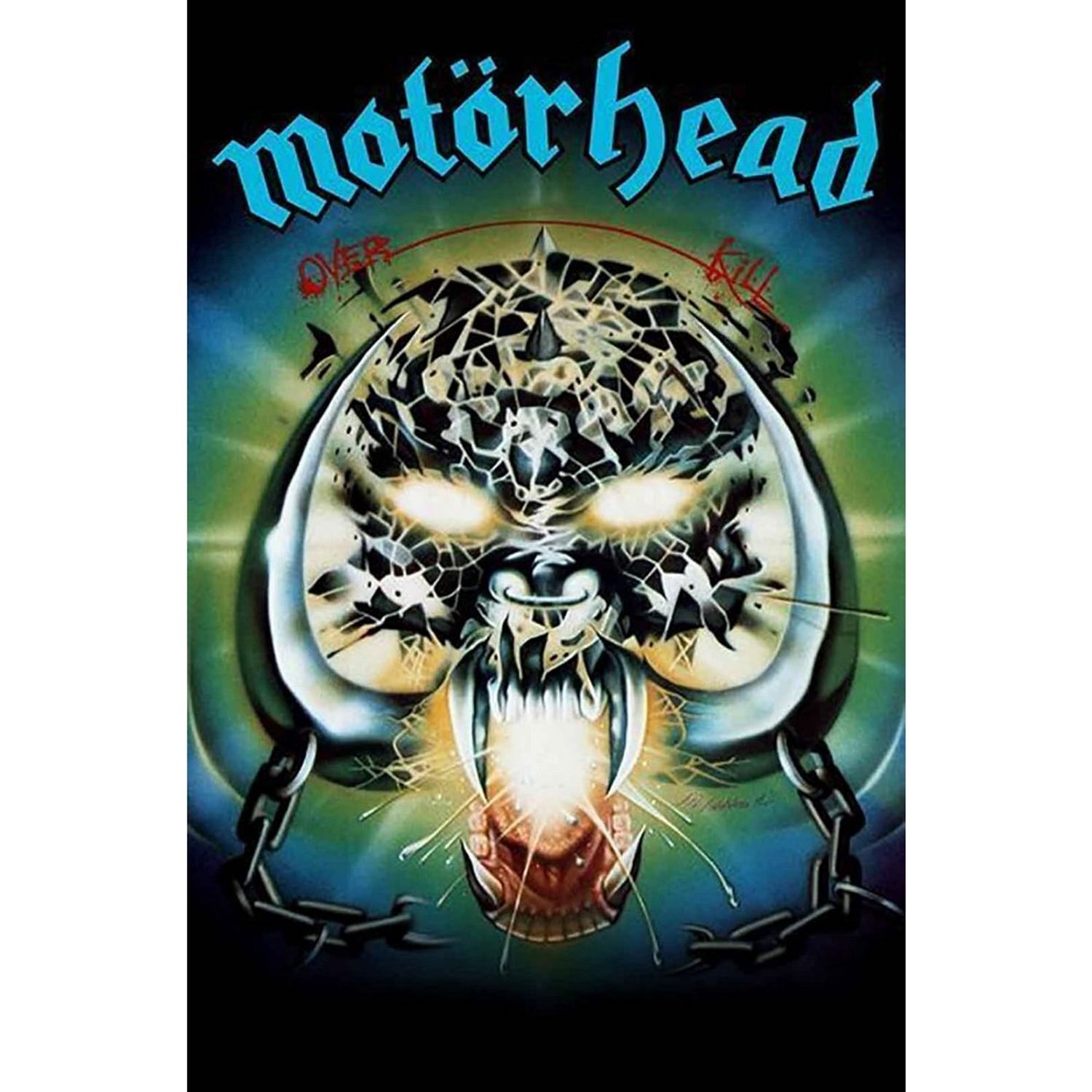 Motorhead Overkill Polyester Poster - Blue/Black/Green