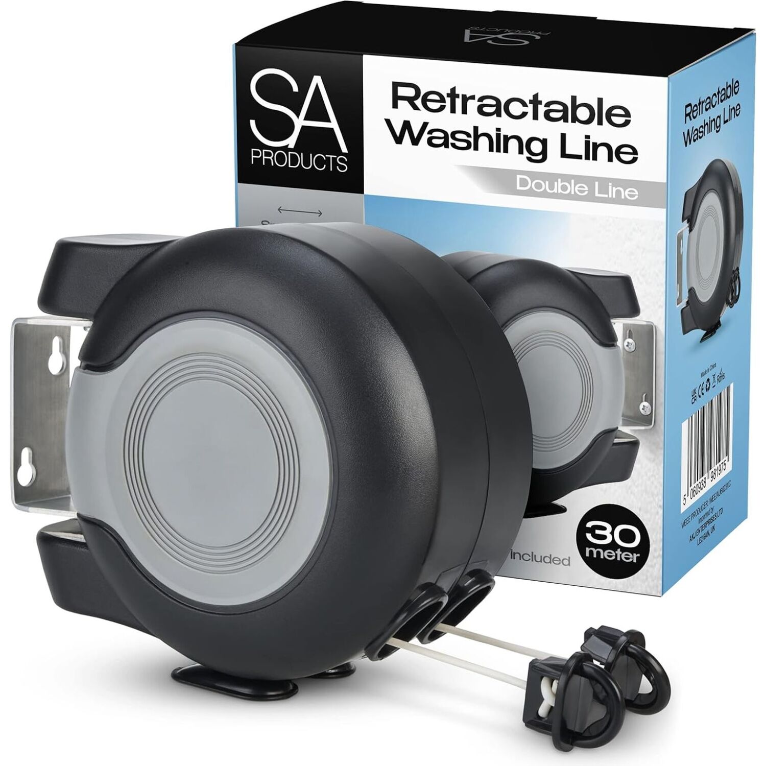 Tanness Sa Products 30M Double Retractable Washing Line - Black
