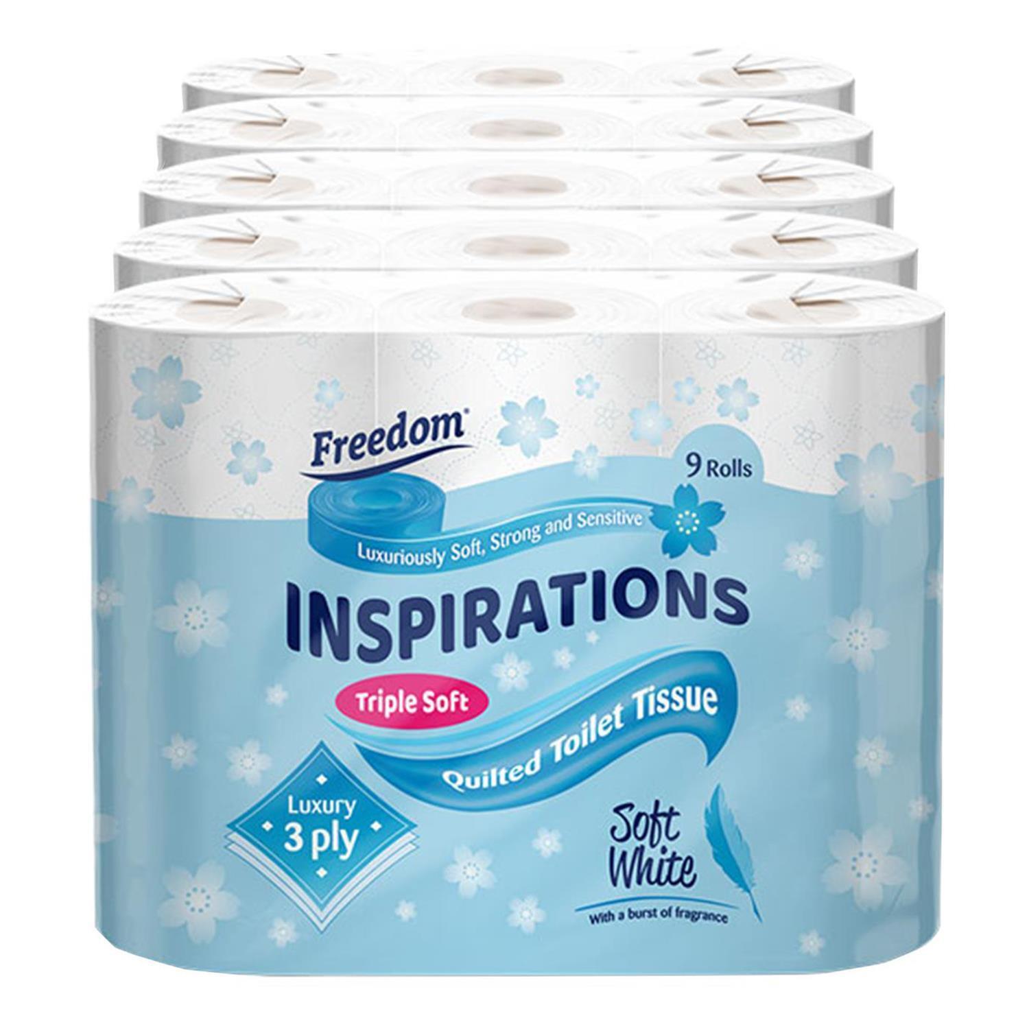 Freedom Inspirations Quilted Toilet Paper - 45 Rolls - 3 Ply - White - Image 5