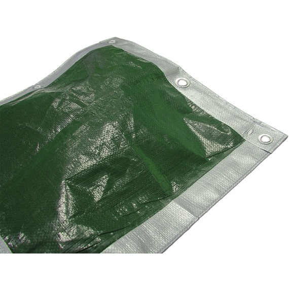 Faithfull reversible tarpaulin 5.4 x 3.6m (18 x 12ft) 80gsm green/silver
