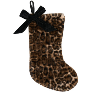 Faux Fur Leopard Print Stocking
