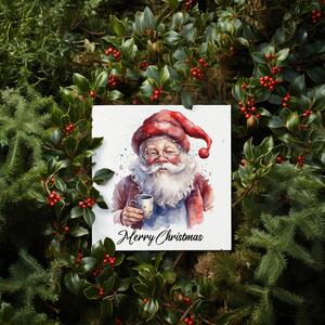 Red Father Christmas - Plantable Wildflower Seed Christmas Cards - 5 Pack