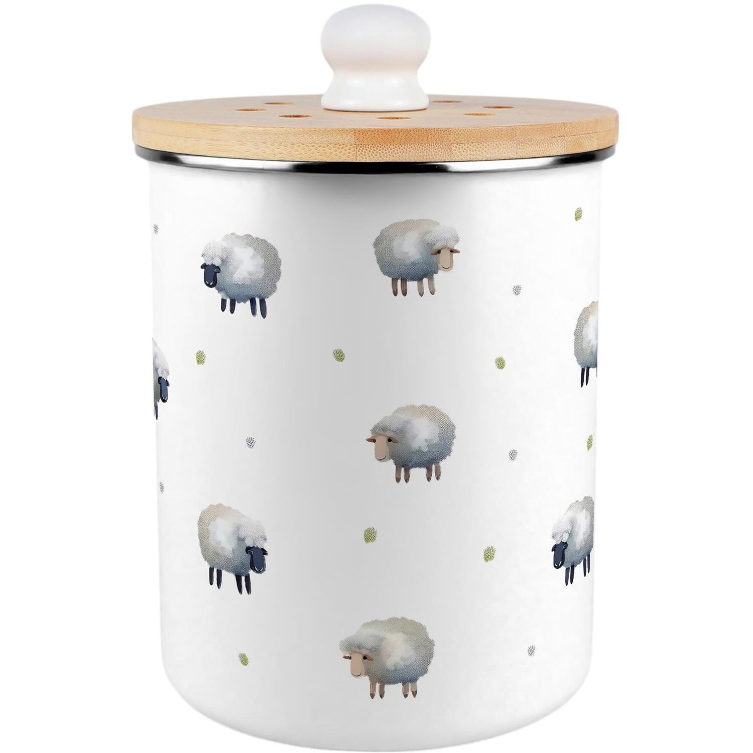 Spring Sheep Compost Caddy - Metal 2L Decorative Kitchen Compost Caddy Gift - Image 2