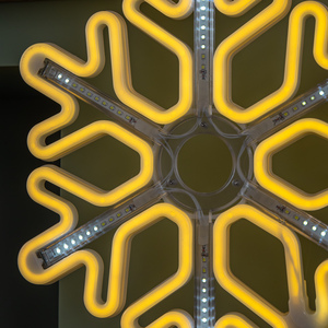 40cm Light up Neon Flex Christmas Snowflake with Shooting Star Effect and LEDs