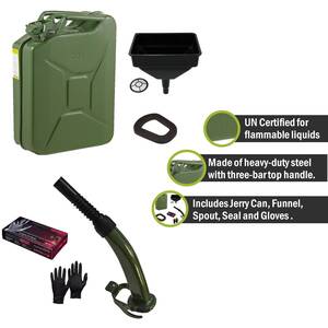 Pegdev 20L Jerry Can Funnel Spout Seal Gloves Certified