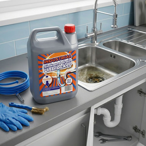 2 x 5 Litres Heavy Duty Sink & Drain Unblocker Plug Hole Toilet Cleaner