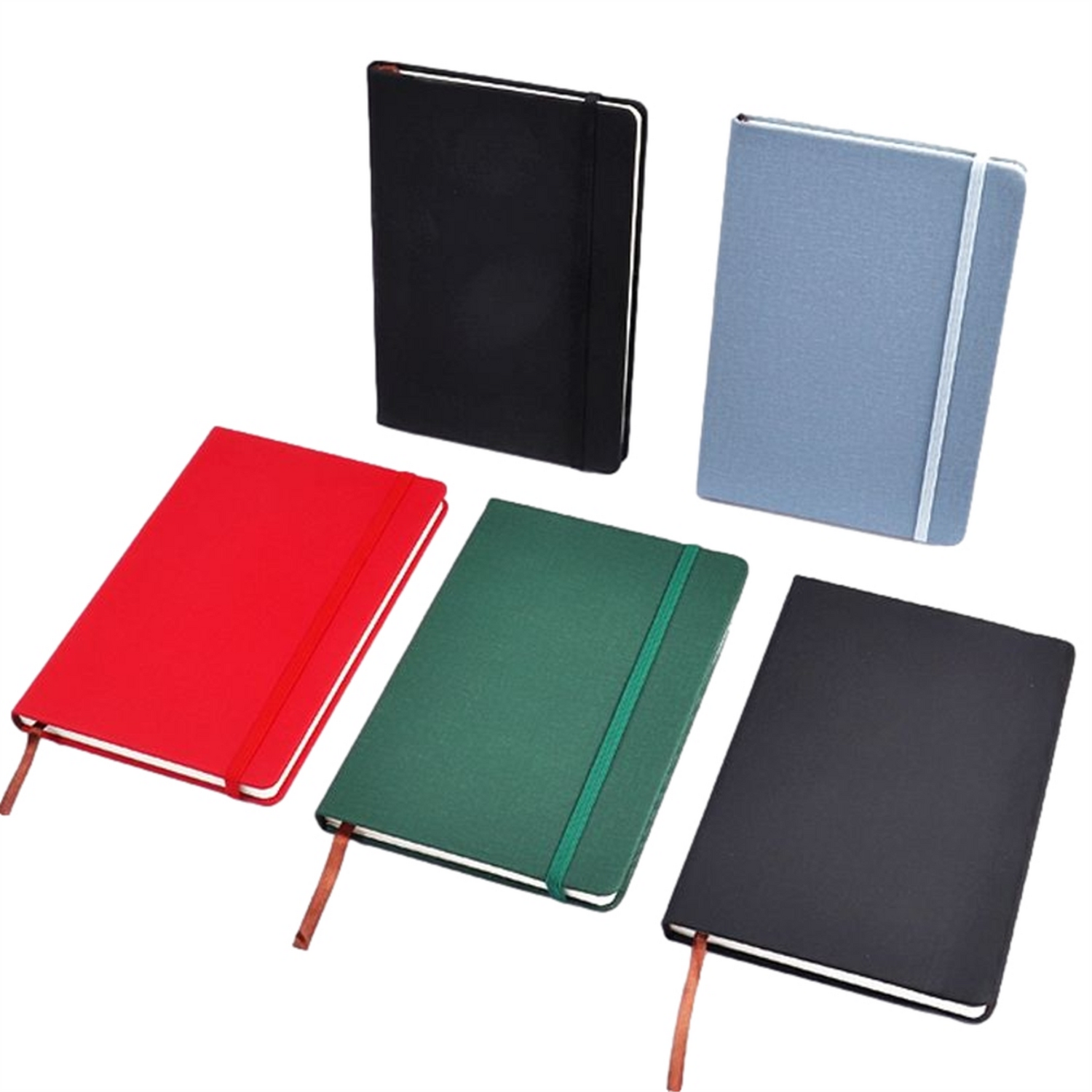 Single A5 96 Sheets Ruled PU Leather Hardcover Notebook with Elastic Closure - Image 2
