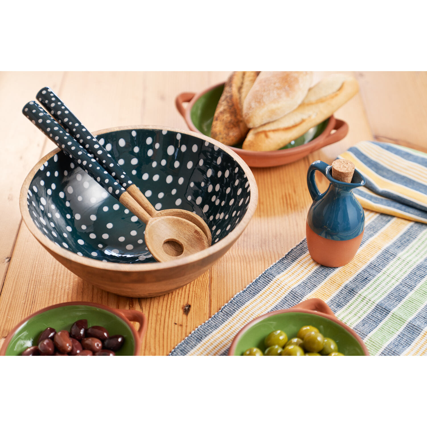 Image of Dexam Sintra Mango Wood Spotted Salad&hellip;