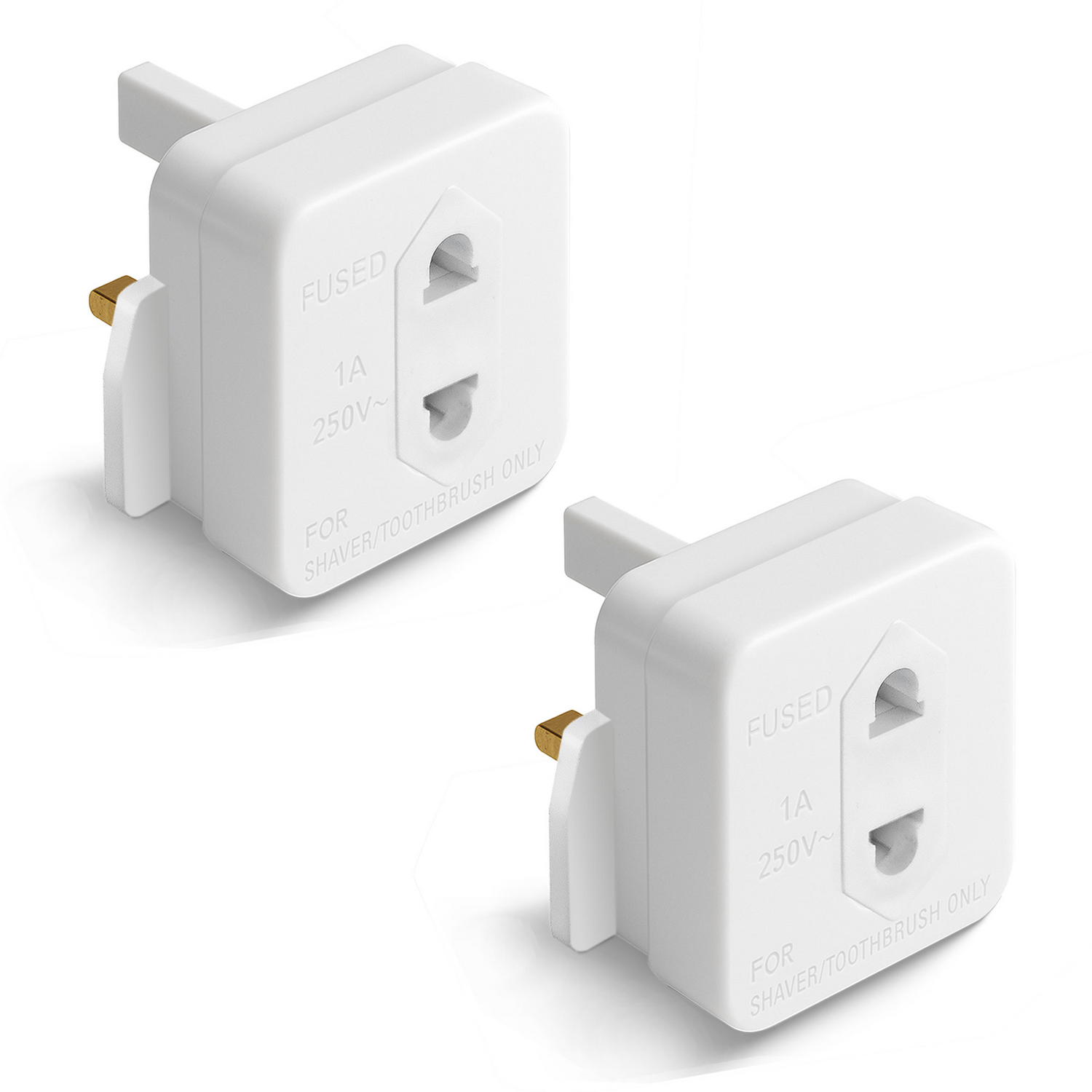 Desiretech 2-Pack Eu Travel Adaptor - White (2 Pack)