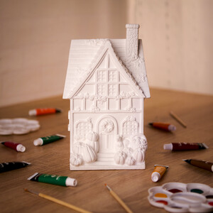 Paint Your Own Ceramic Autumn House Decoration