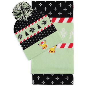 POKEMON Pikachu Christmas Festive Beanie  Scarf Gift Set - SC018773POK - BSC018773POK