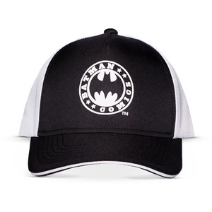 DC COMICS Batman Logo Adjustable Cap - BA750236BTM - Black/White