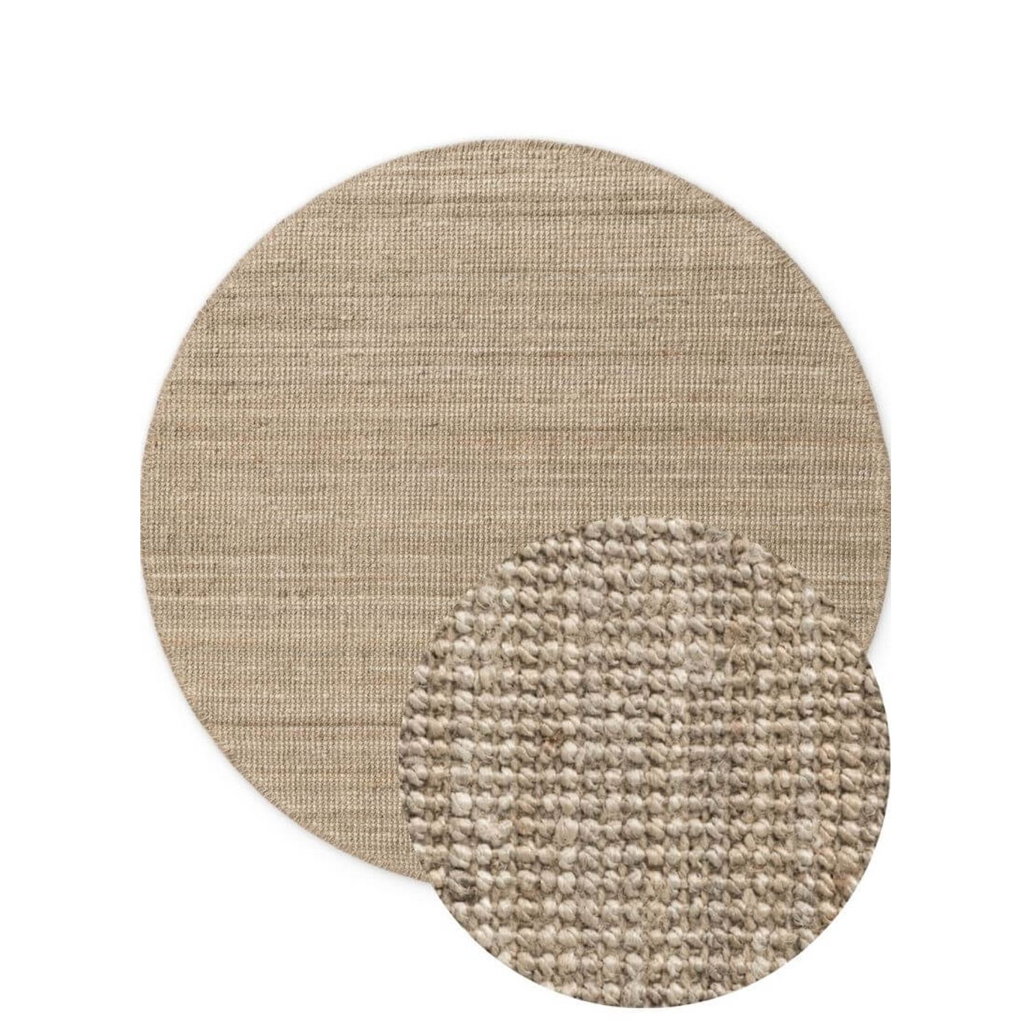 Hanse Home Jaipur Natural Timeless Sustainable Jute Plain Round Rug Brown - Brown / 200.0cm