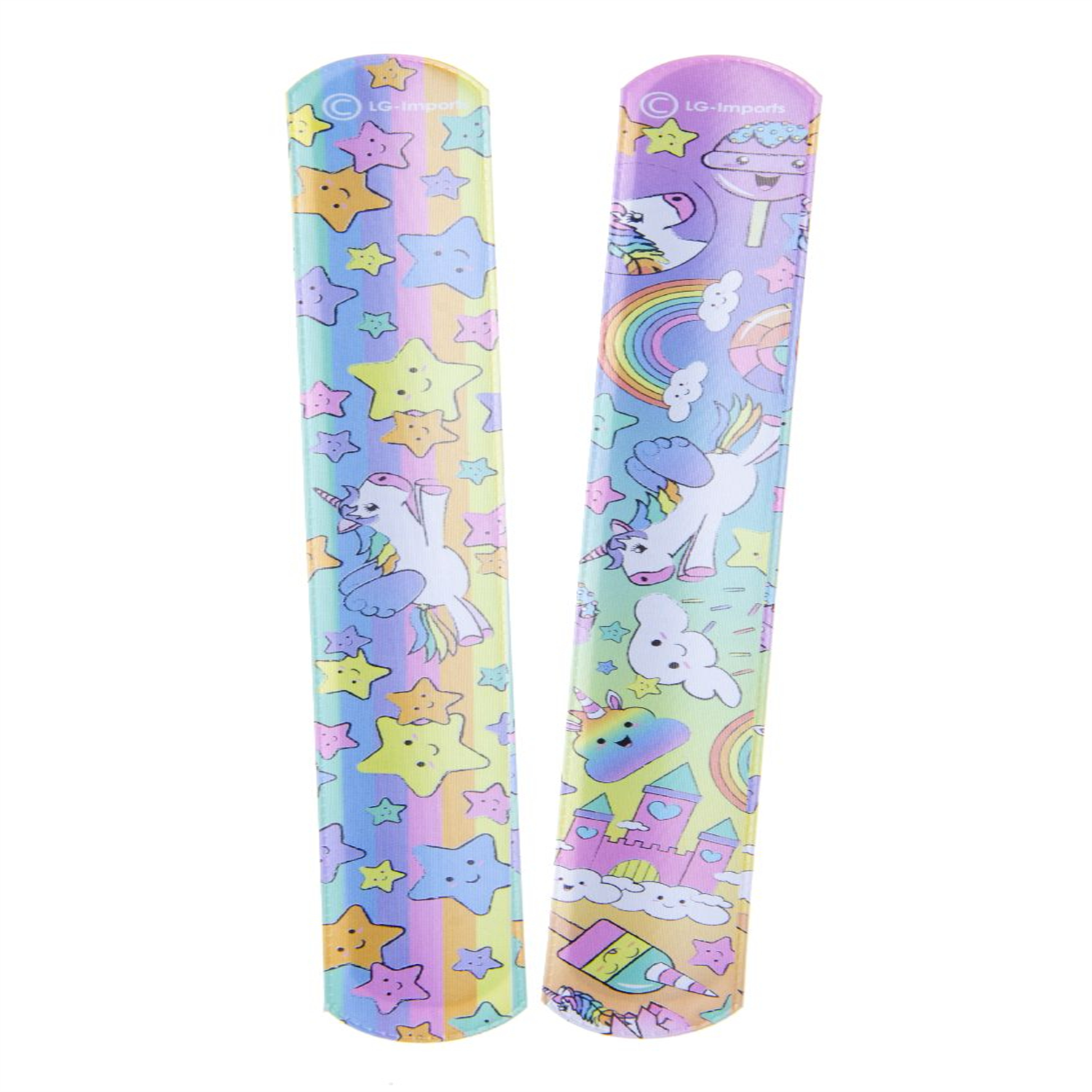 - Pack Of 12 Unicorn Snap Bracelets- Theme Party Bag Filller Gifts - Image 2