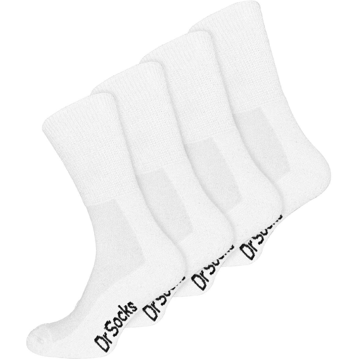 Dr.socks White Drsocks 4 Pack Extra Wide Non Elastic Bamboo Diabetic Socks - Image 2