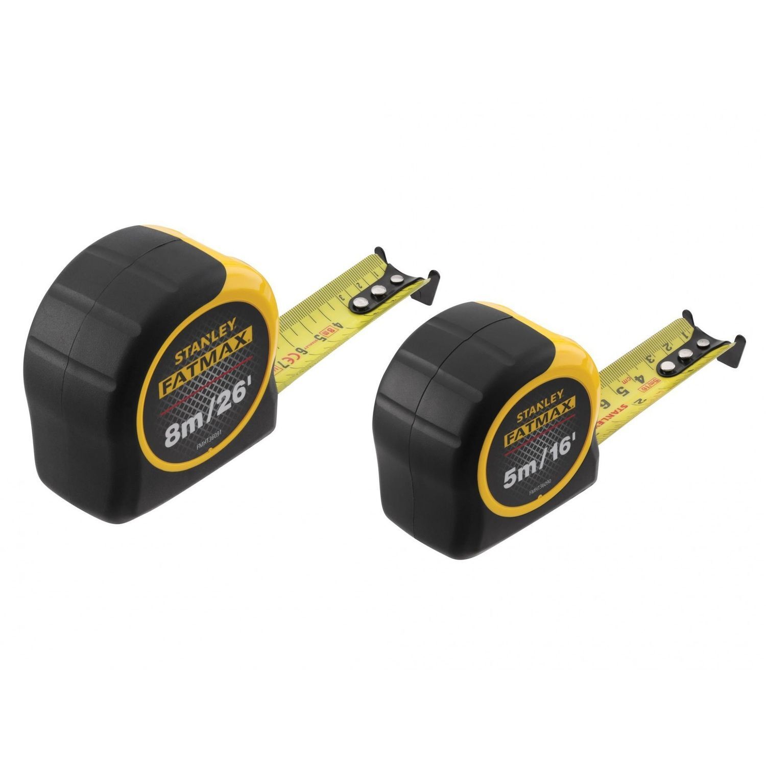 Stanley Hand Tools Fatmax Classic Tape Twin Pack 5M/16Ft + 8M/26Ft (Width 32Mm) - Multi Colour