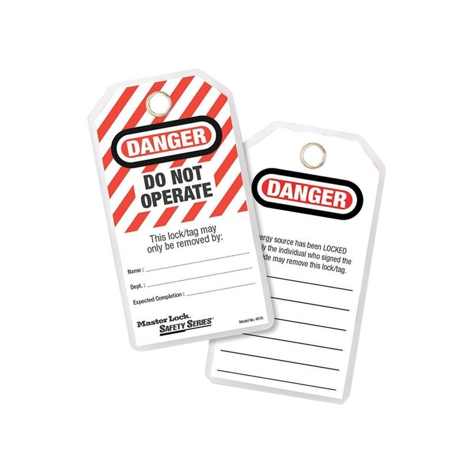 Master Lock No. 497a Heavy-duty Safety Tags (12) - Danger Do Not Operate - Multi Colour - One Size