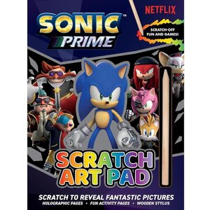 Sonic Prime Scratch Art Pad Black