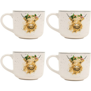 Pack of 4 Festive Frieda Mugs