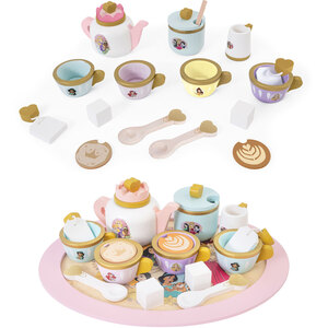 Disney Princess Wooden Afternoon Tea Party Set - 16 Piece Pretend Play
