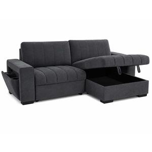Frankie Grey Universal Corner Sofa Bed with Storage USB & Cupholder