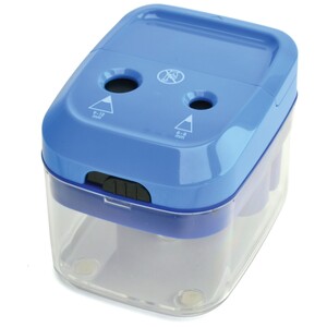 Electric Double Hole Pencil Sharpener - Blue