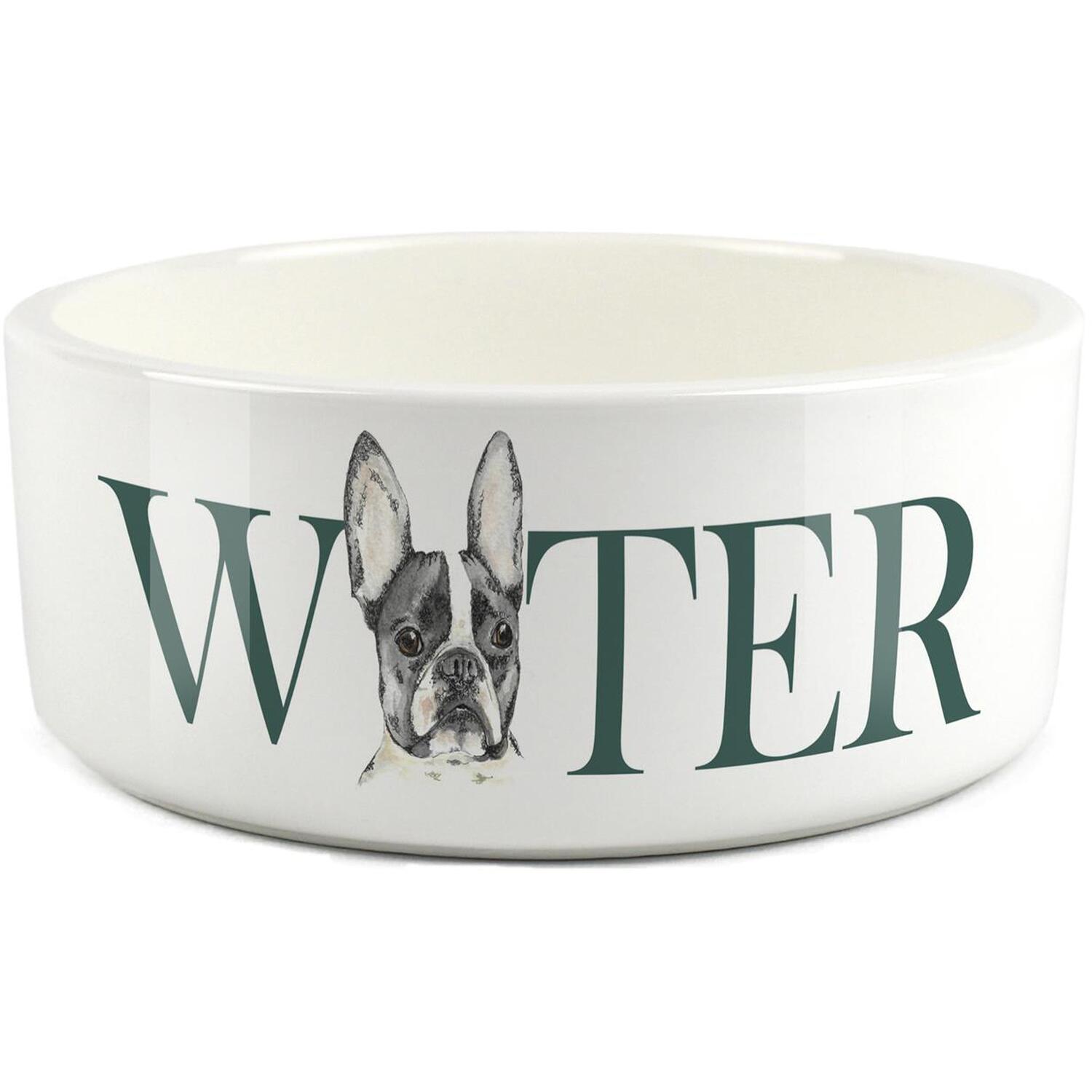 Purely Home Large Ceramic Pet Water Bowl - Frenchie