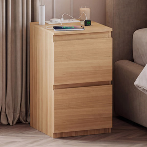 Contemorary 2 Drawer Bedside Chest With Power Outlet