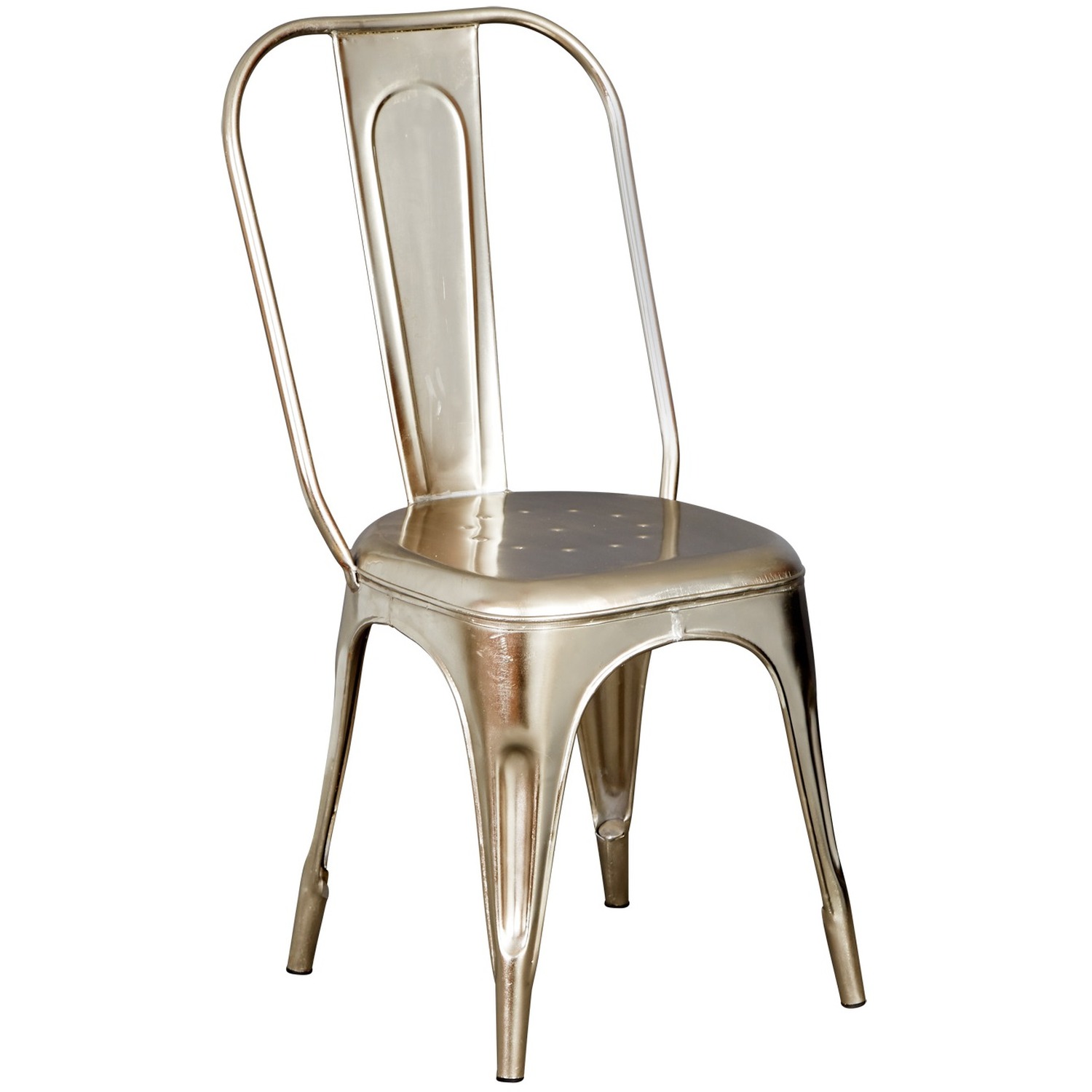 Urban Industrial Square Dining Table Set With 4 Metal Silver Chairs - Medium Wood